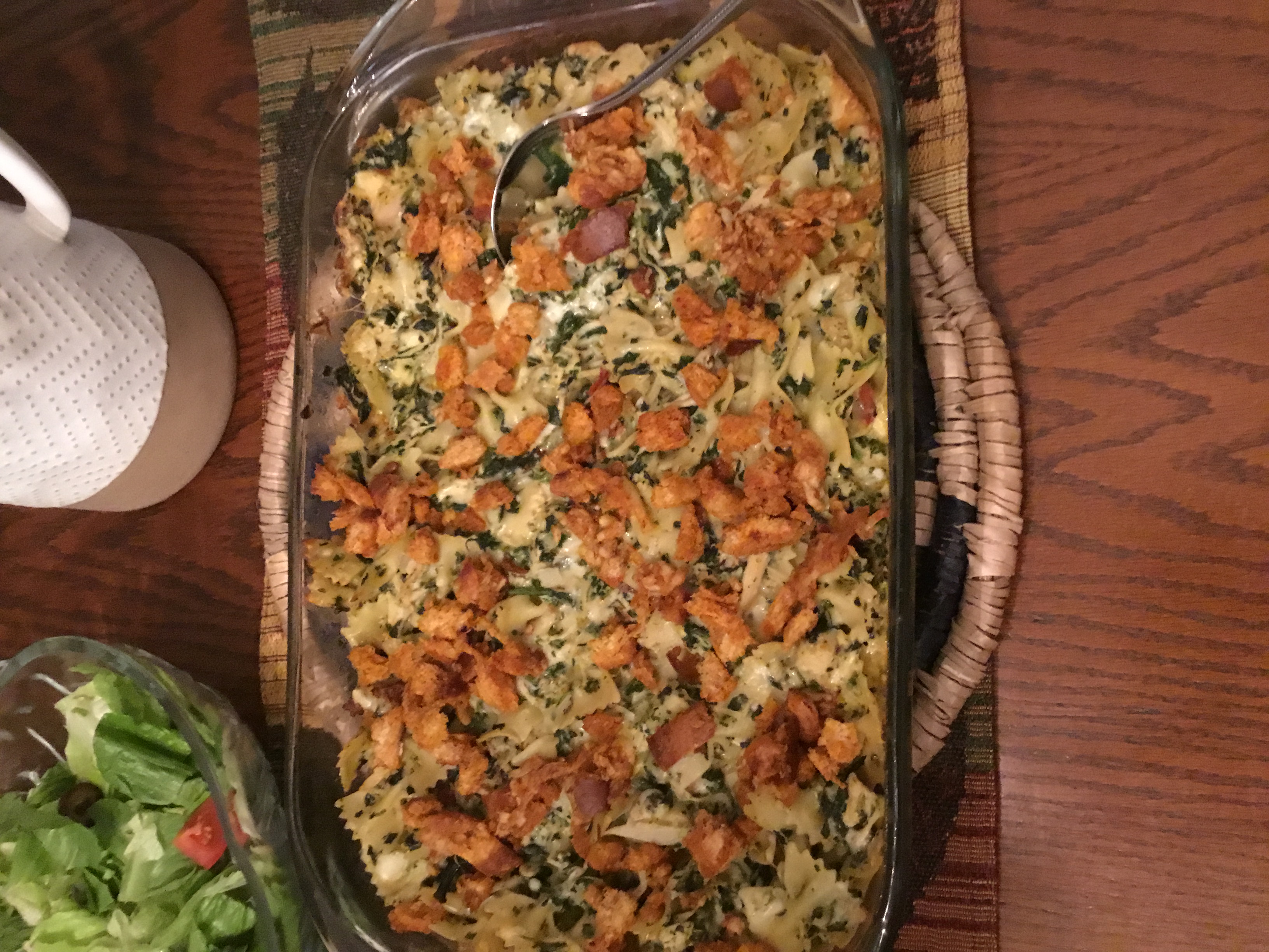 Chicken Casserole with Spinach and Artichokes