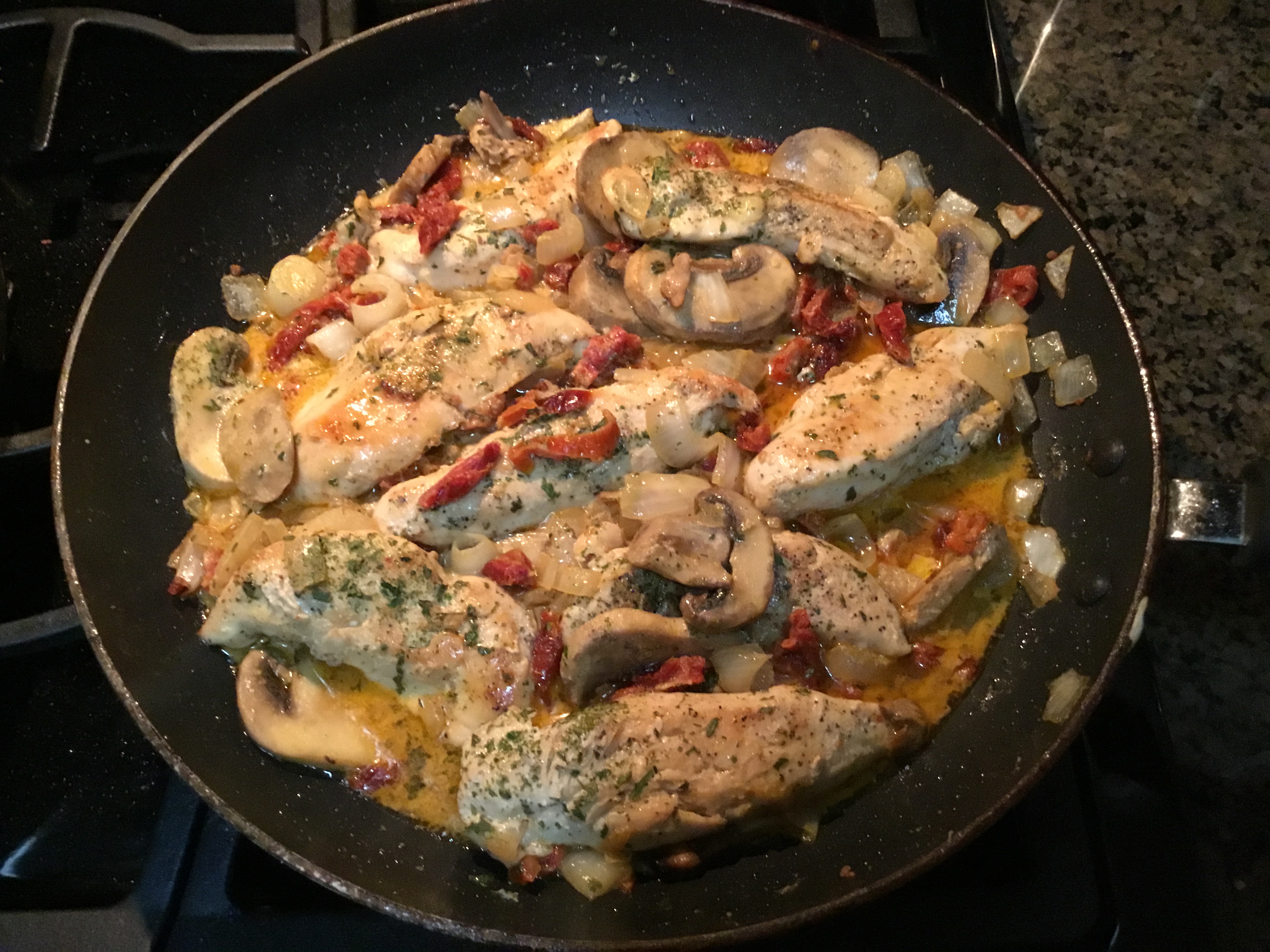 Chicken Cutlets with Sun-Dried Tomatoes